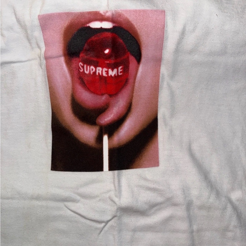 Supreme White Tee with Bold Graphic